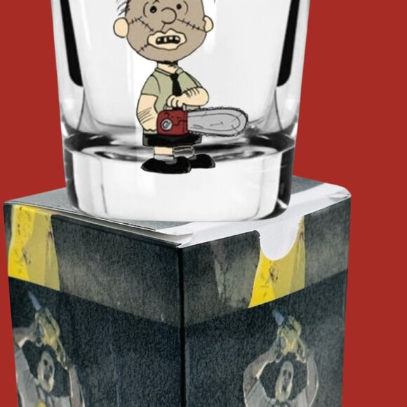 Peanuts Characters/Horror Movie Mashup Shot Glass Set/Matching Gift Box - Picture 11 of 11